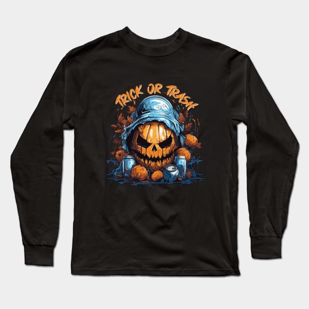 Trick or Trash! Long Sleeve T-Shirt by vectrus